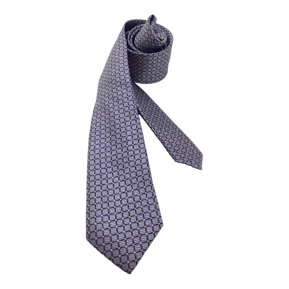 BROOKS BROTHERS Gray Geometric Silk Tie Made In USA W: 2.6 " EX COND